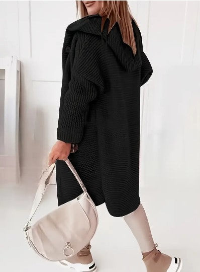 Women's Loose hooded cardigan met lange mouwen