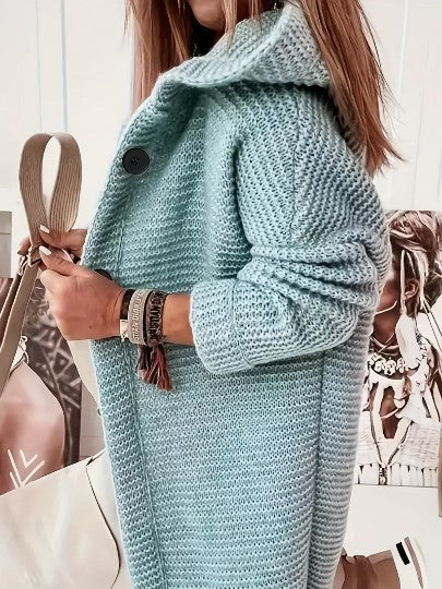Women's Loose hooded cardigan met lange mouwen