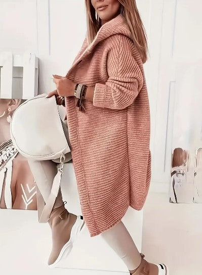 Women's Loose hooded cardigan met lange mouwen