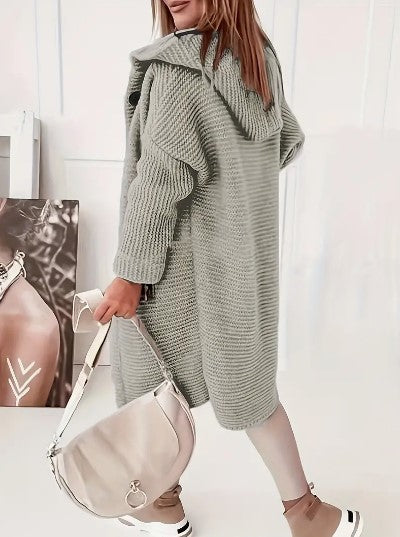 Women's Loose hooded cardigan met lange mouwen