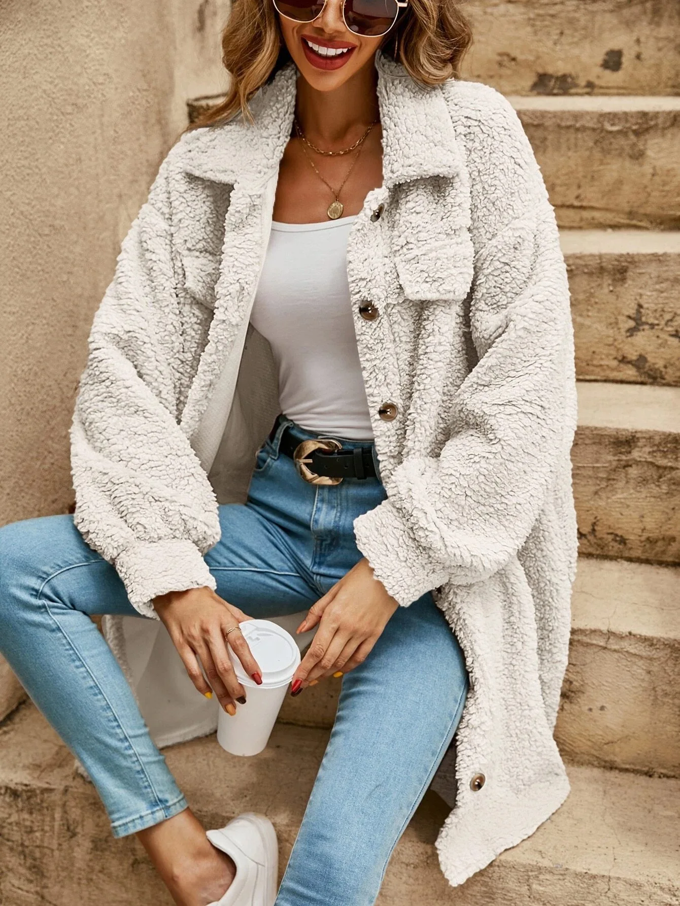 Lila Button Down Long Cardigan - Soft Knit, Lightweight Layer, All-Season Style